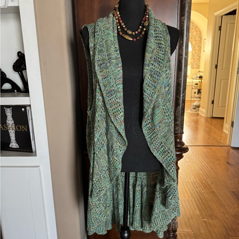 Beverly Drive Multicolor‎ Knit Open Cardigan